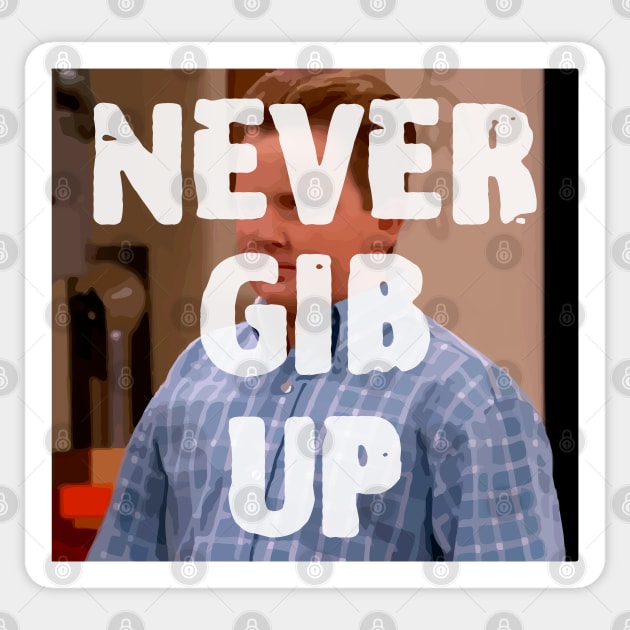 Never Gib Up, Funny Meme Gen Z Sticker by zofry's life